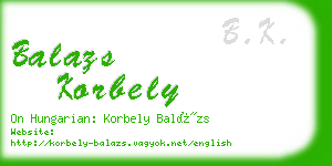 balazs korbely business card